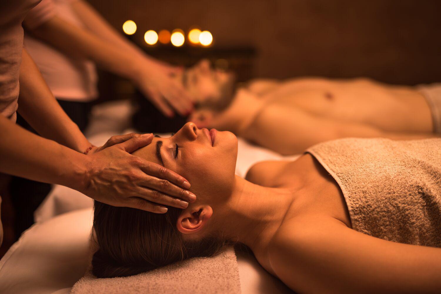 a couple getting a massage together
