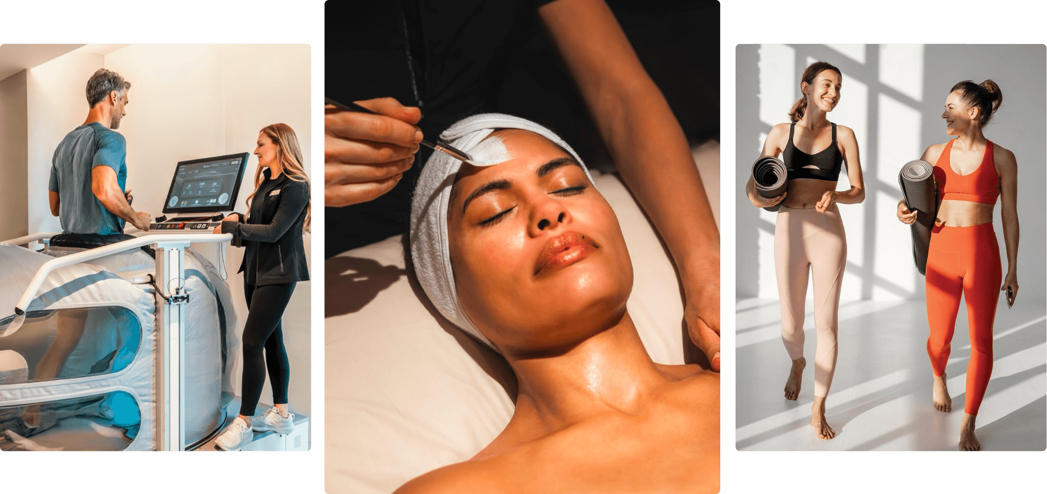 A collage of images at Canyon Ranch Fort Worth