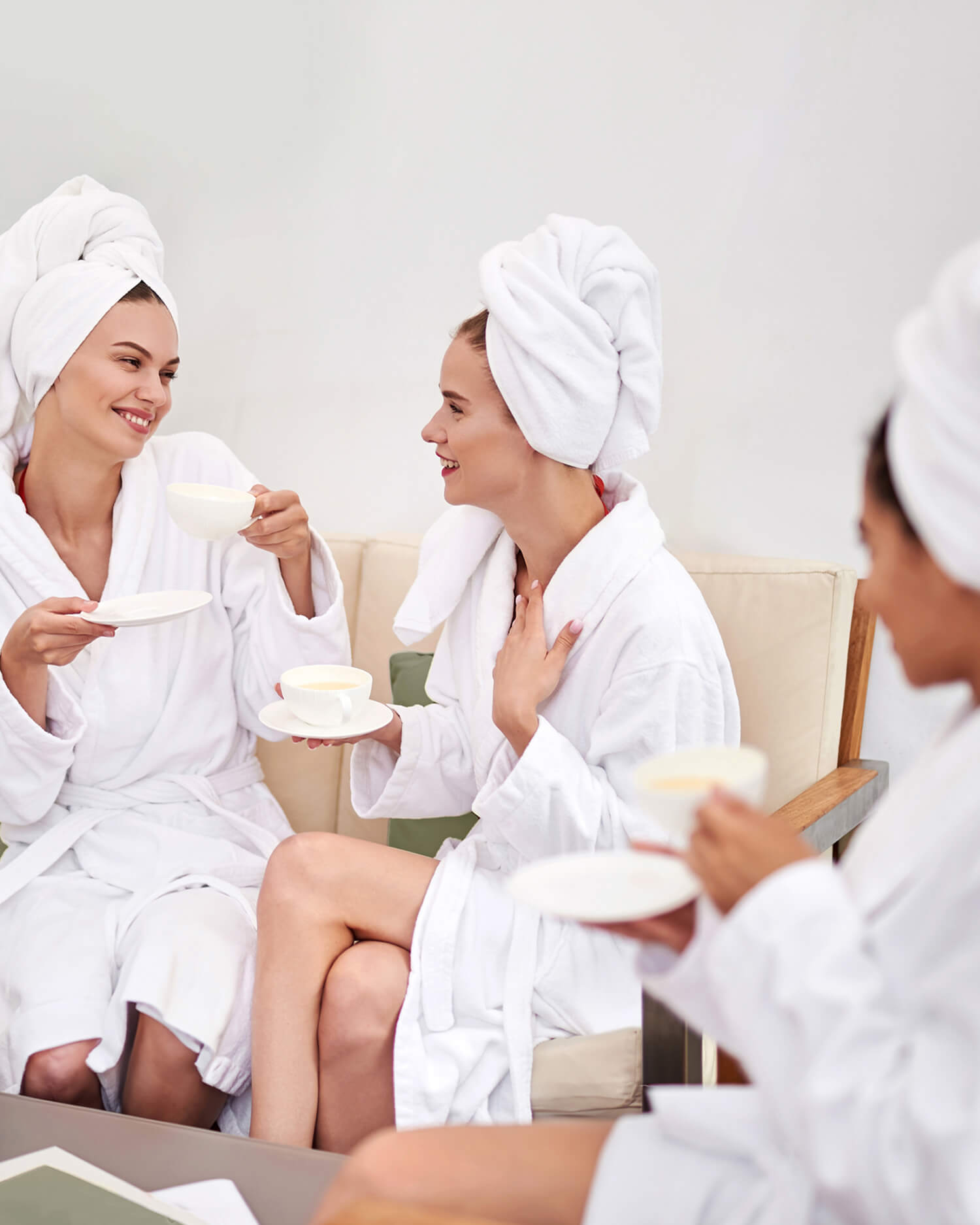 A group of women having a spa day