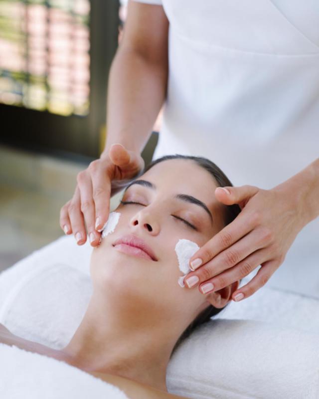 Woman Getting a Facial at Canyon Ranch