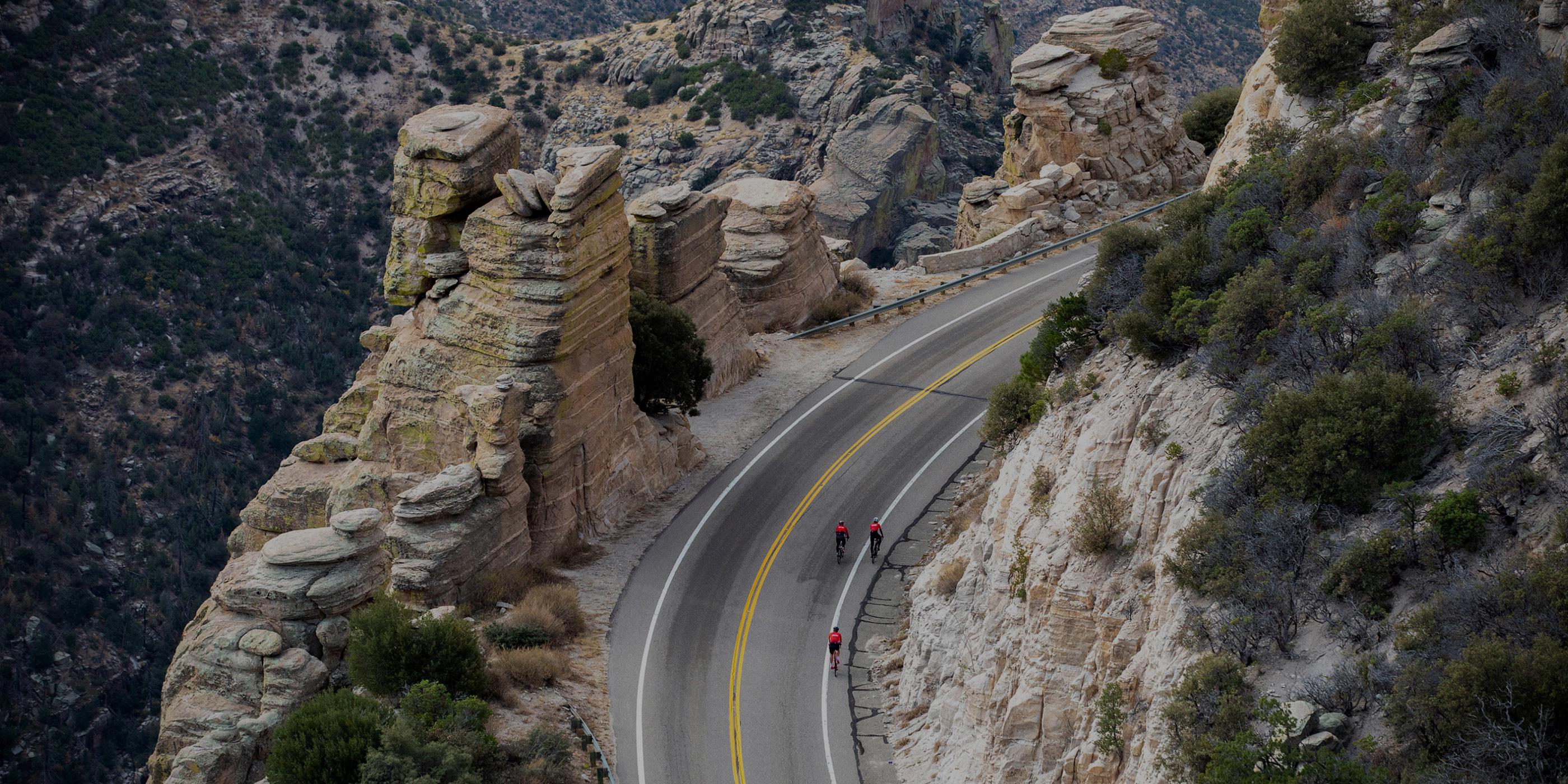 Aerial footage of inGamba bike event through the mountains in Tucson.