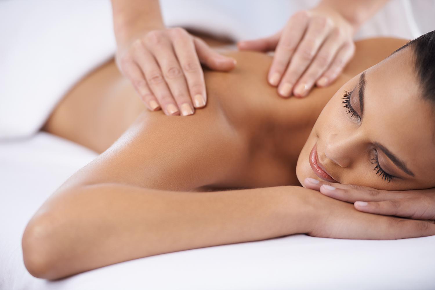 a woman getting a massage