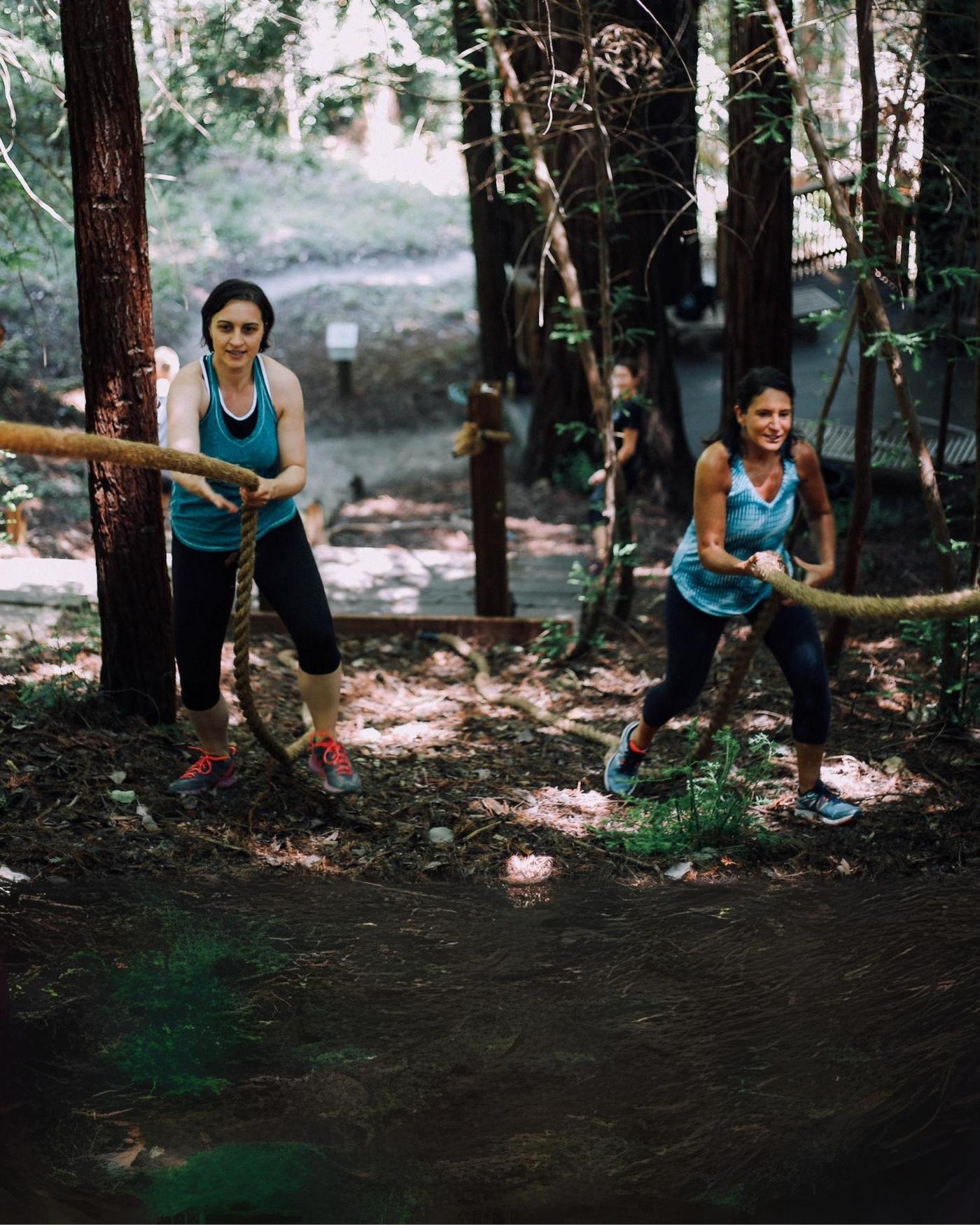 Women working out at an outdoor boot camp