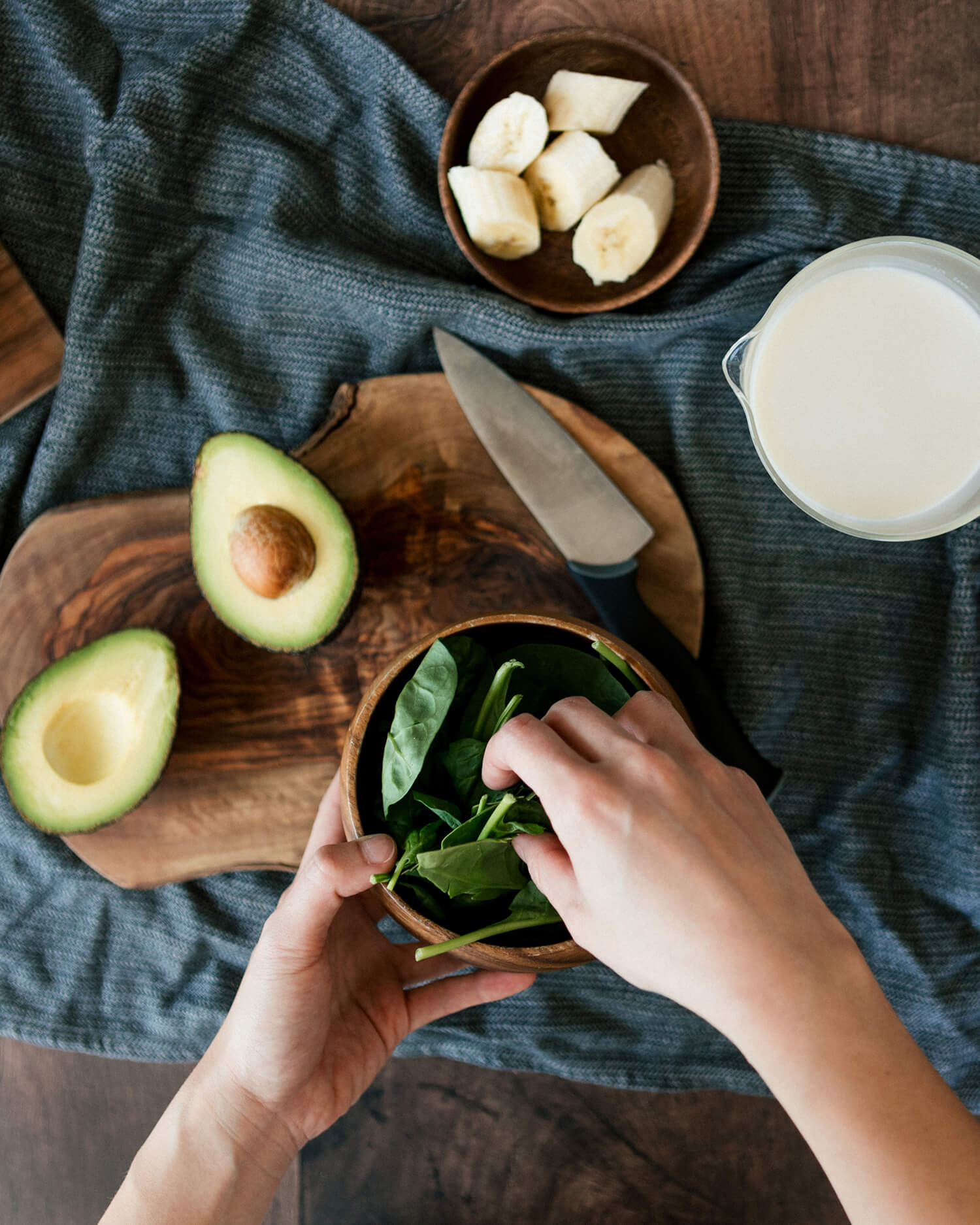 A person making a healthy meal