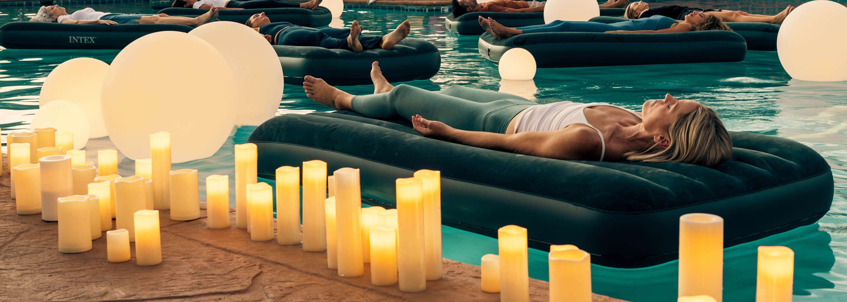 A group floating sound meditation