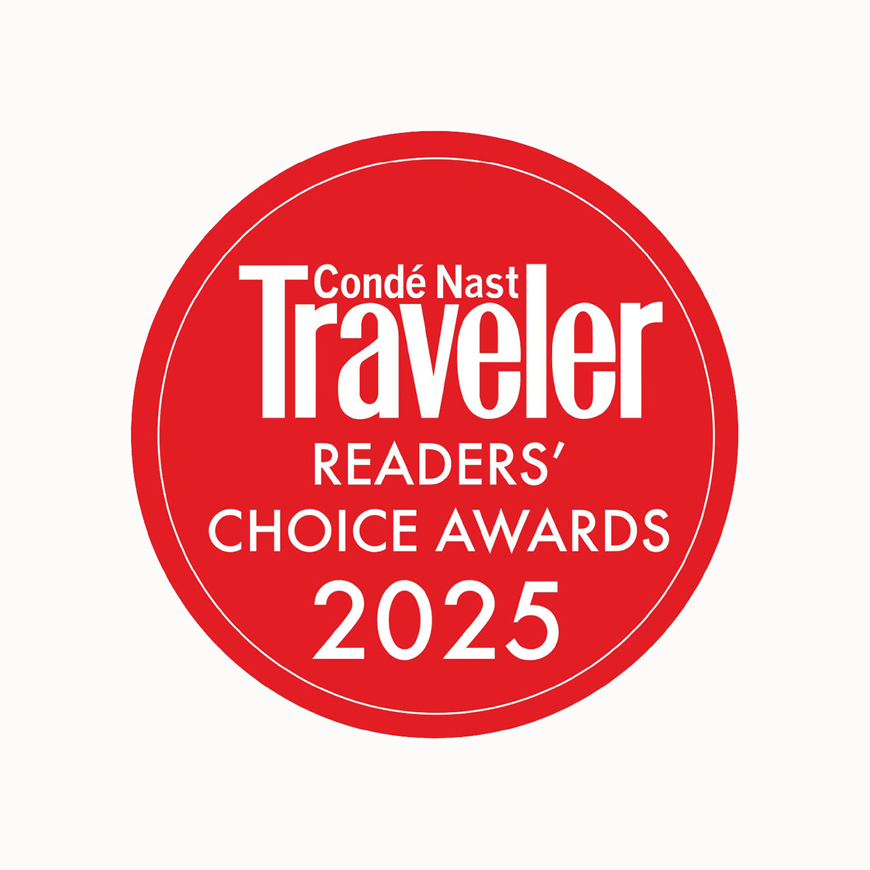 Conde Nast Traveler Readers Choice 2025 
